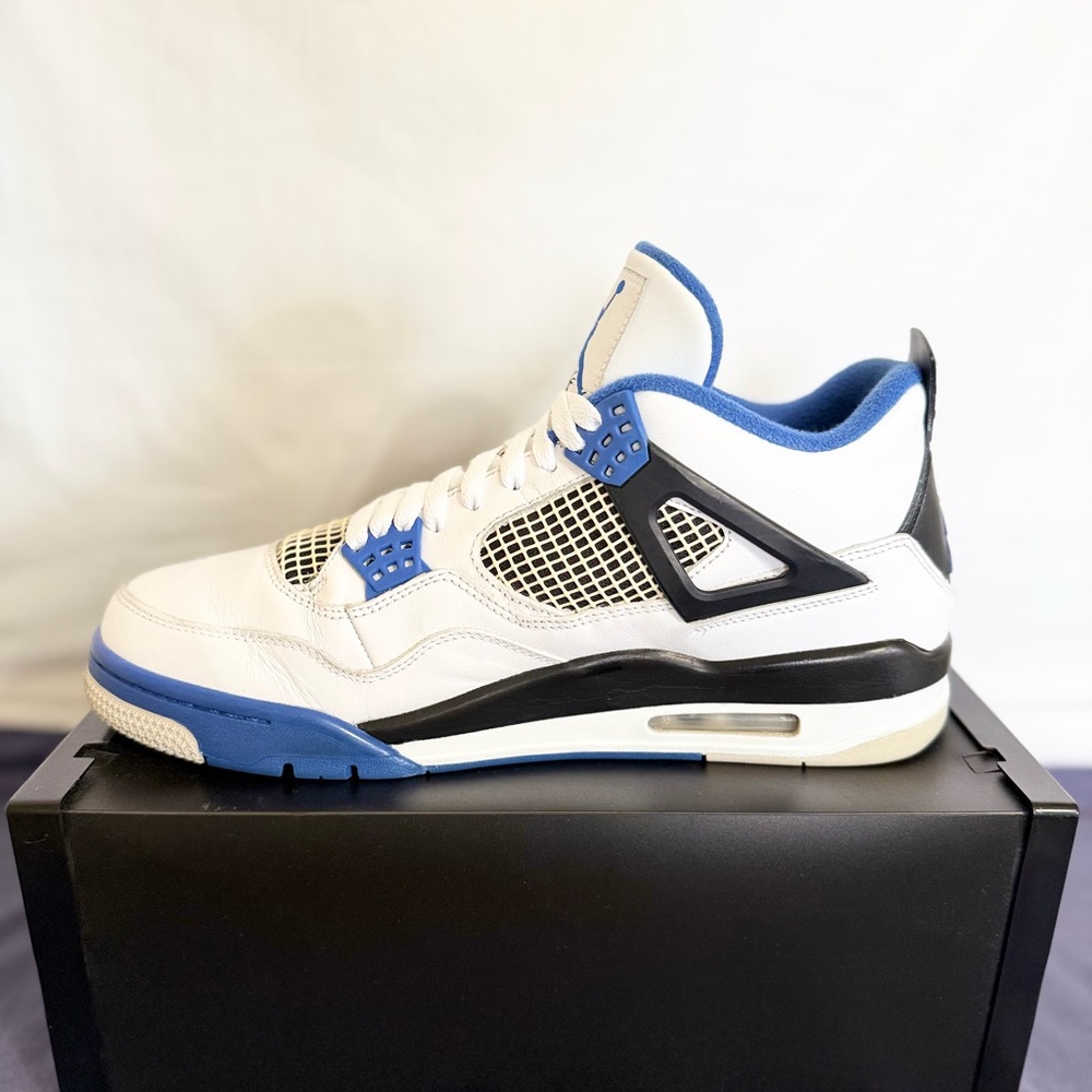 AUTHENTIC Jordan 4 Retro “Motorsports” size 12 308497-117 2017 PRE-OWNED - Picture 4 of 8